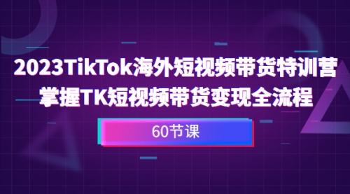 【虎哥副业项目7093期】2023-TikTok海外短视频带货特训营缩略图