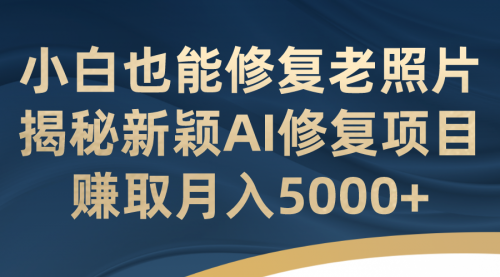 【虎哥副业项目7218期】小白也能修复老照片！揭秘新颖AI修复项目缩略图