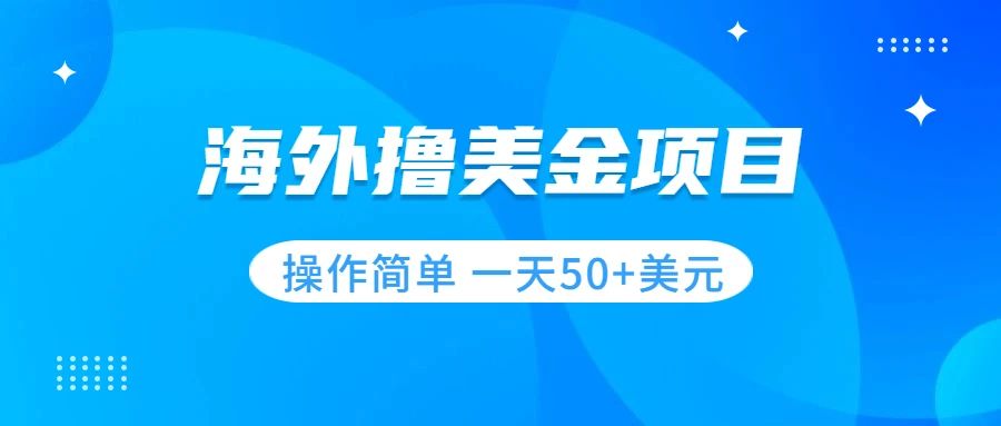 【虎哥副业项目7933期】撸美金项目 无门槛 操作简单 小白一天50+美刀缩略图