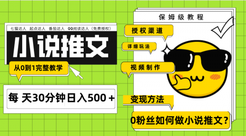 【虎哥副业项目8160期】Ai小说推文每天20分钟日入500＋授权渠道缩略图