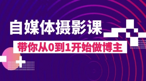 【虎哥副业项目8242期】自媒体摄影课，带你从0到1开始做博主缩略图