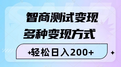 【虎哥副业项目8288期】智商测试变现，轻松日入200+，几分钟一个视频，多种变现方式（附780G素材）缩略图