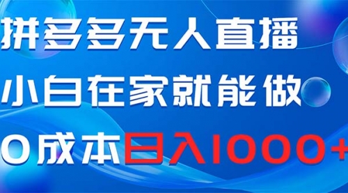 【虎哥副业项目8603期】拼多多无人直播，小白在家就能做，0成本日入1000+缩略图