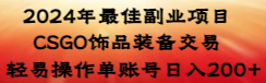 【虎哥副业8982期】2024年最佳副业项目 CSGO饰品装备交易 轻易操作单账号日入200+缩略图